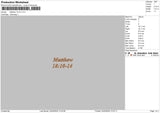 Mathewtext Embroidery File 6 sizes