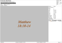 Mathewtext Embroidery File 6 sizes