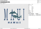 Maui dolphin Embroidery File 6 size