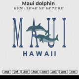 Maui dolphin Embroidery File 6 size