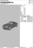 Grey Car 1503 Embroidery File 6 sizes