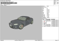 Grey Car 1503 Embroidery File 6 sizes