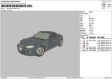 Grey Car 1503 Embroidery File 6 sizes