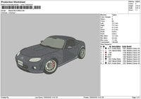 Grey Car 1503 Embroidery File 6 sizes
