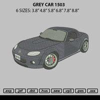 Grey Car 1503 Embroidery File 6 sizes