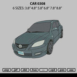 Car 0308 Embroidery File 6 sizes