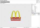 Mc Donal logo Embroidery File 9 size