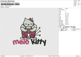 Mello Kitty Embroidery File 6 size