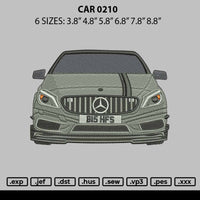 Car 0210 Embroidery File 6 sizes