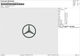 Mercedes Benz Logo  Embroidery File 6 size