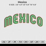 Mexico Embroidery File 6 size