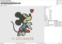 Mickey IV-XXX-MMXIII Embroidery File 6 size