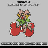 Redbows 01 Embroidery File 6 sizes