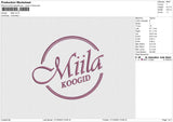 Miila Embroidery File 6 size