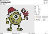 Mike Santa Embroidery File 6 size