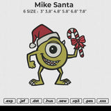 Mike Santa Embroidery File 6 size
