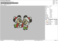 Mickey Xmas 1309 Embroidery File 6 sizes