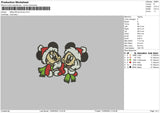 Mickey Xmas 1309 Embroidery File 6 sizes