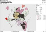 Minnie  cupid Embroidery File 6 size