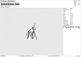 M logo puff Embroidery File 6 size