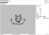 Dog Outline 0105 Embroidery File 6 sizes