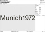 Munich1972 Embroidery File 6 size
