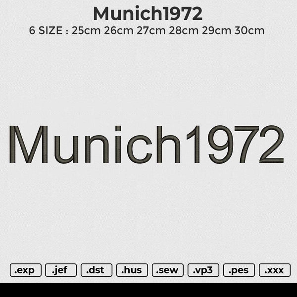 Munich1972 Embroidery File 6 size