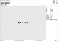 My Love Embroidery File 6 size