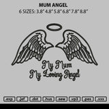 Mum Angel Embroidery File 6 sizes