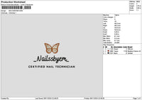 Nailsstext Embroidery File 6 sizes