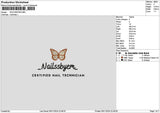 Nailsstext Embroidery File 6 sizes