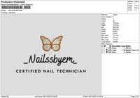 Nailsstext Embroidery File 6 sizes