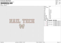 NAIL TECH Embroidery File 6 size