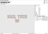 NAIL TECH Embroidery File 6 size