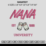 Nanatext Embroidery File 6 sizes