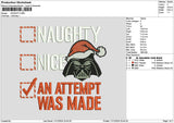 Naughtytext01 Embroidery File 6 sizes