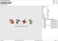 NAYARIT Embroidery File 6 size