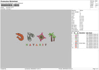 Nayarittext Embroidery File 6 sizes