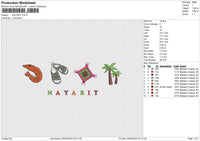 NAYARIT Embroidery File 6 size