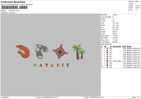 Nayarittext Embroidery File 6 sizes