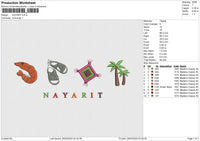 NAYARIT Embroidery File 6 size