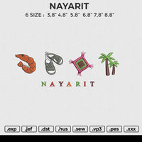 NAYARIT Embroidery File 6 size