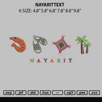 Nayarittext Embroidery File 6 sizes