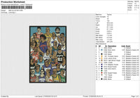 NBA ALLSTAR Embroidery File 6 size