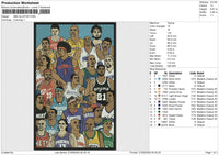 NBA ALLSTAR Embroidery File 6 size