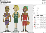 NBA Legends Embroidery File 6 size
