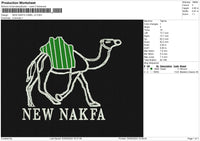 NEW NAKFA CAMEL v2 Embroidery File 6 size