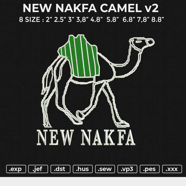 NEW NAKFA CAMEL v2 Embroidery File 6 size