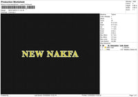 NEW NAKFA V1 Embroidery File 6 size