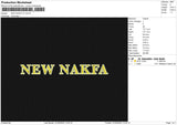 NEW NAKFA V1 Embroidery File 6 size